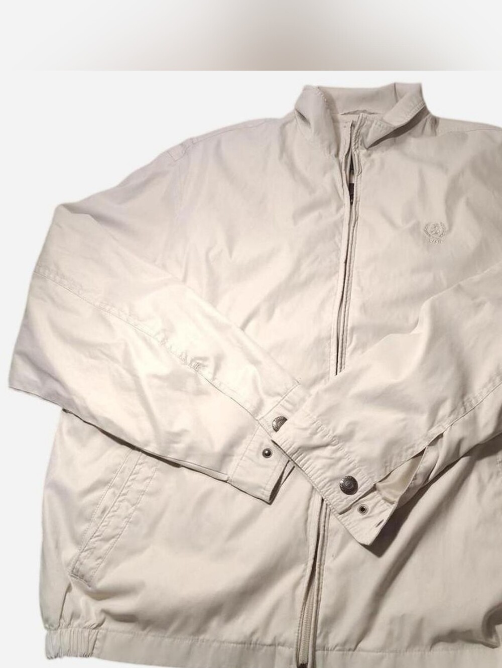Izod Light Beige Zip-Front Shirt Jacket